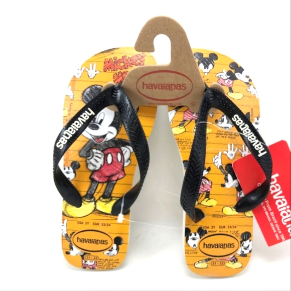 NWT Youth Havaianas Mickey Mouse Disney Flip-flops - Picture 2 of 9